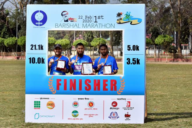 Sheikh Zahirul Islam, Dr Pranab Kumar Saha and Md Abdullah Sajan attained top three positions respectively in Power Run category.